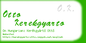 otto kerekgyarto business card